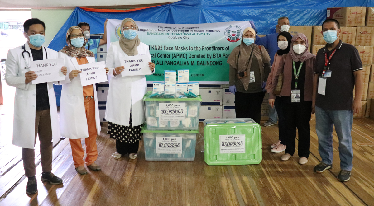 Speaker Balindong donates 3,000 KN95 masks to frontliners of APMC