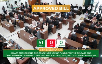 Bangsamoro Parliament approves measure to authorize continued use of funds for unpaid obligations 
