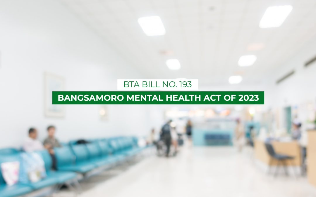 Bangsamoro Parliament introduces bill establishing Mental Health Council