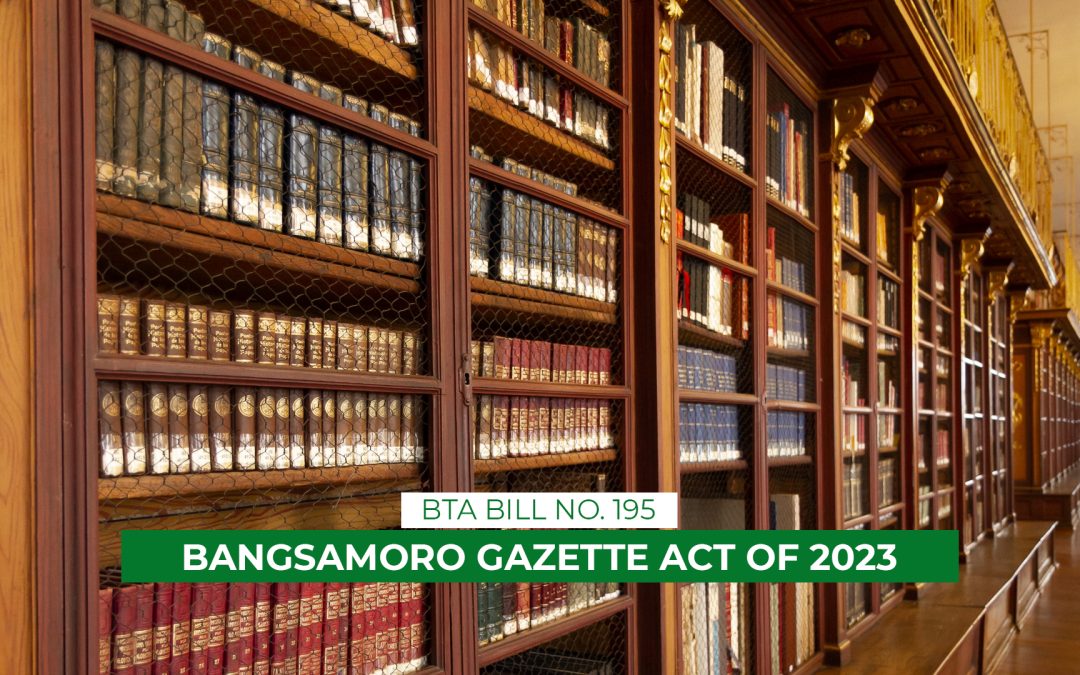 BARMM lawmakers refile bill seeking to establish the Bangsamoro Gazette