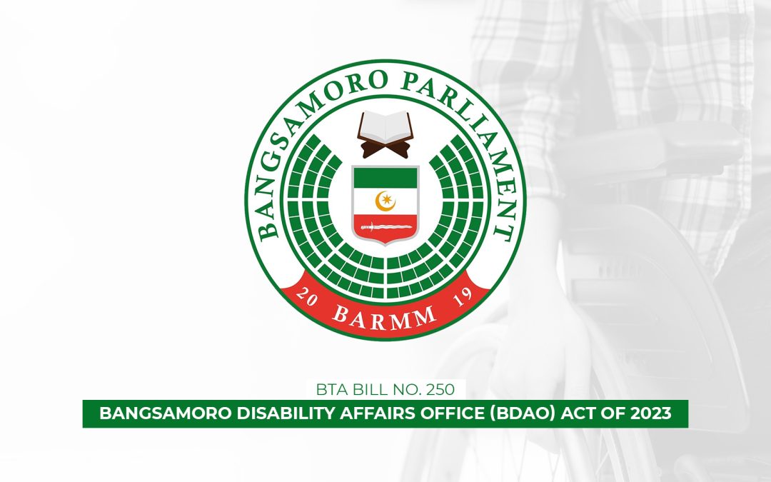 Establishment of Bangsamoro disability affairs office proposed in BARMM