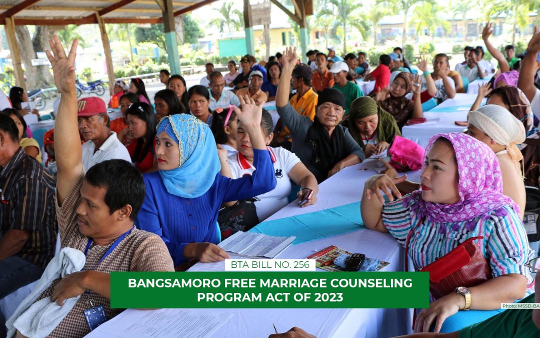 BARMM lawmakers propose free marriage counseling program