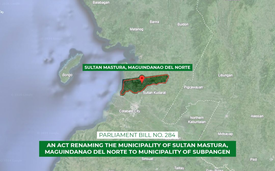 BARMM bill seeks to rename Sultan Mastura municipality to Subpangen